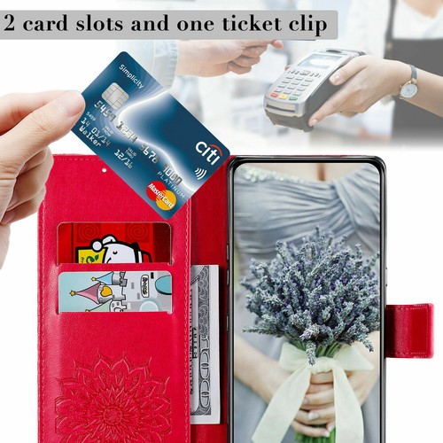 Flip Flower Leather Wallet Phone Case for Vivo V11i Y53 Y93 V21 Y90 Y17 Y97 - Picture 2 of 20