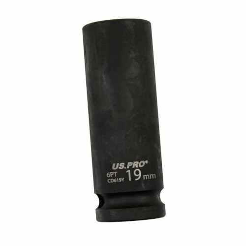 19 mm Steckschlüssel 1/2 Zoll Antrieb US Pro 6 Punkt metrisch tiefe Nuss Ratsche Werkzeug Bergen - Bild 2 von 11