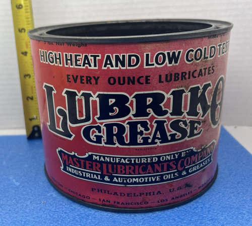 Lubriko Grease Master Lubricant Vintage Co. Philidelphia Grasso Bidone Gasolio USA - Foto 8 di 8