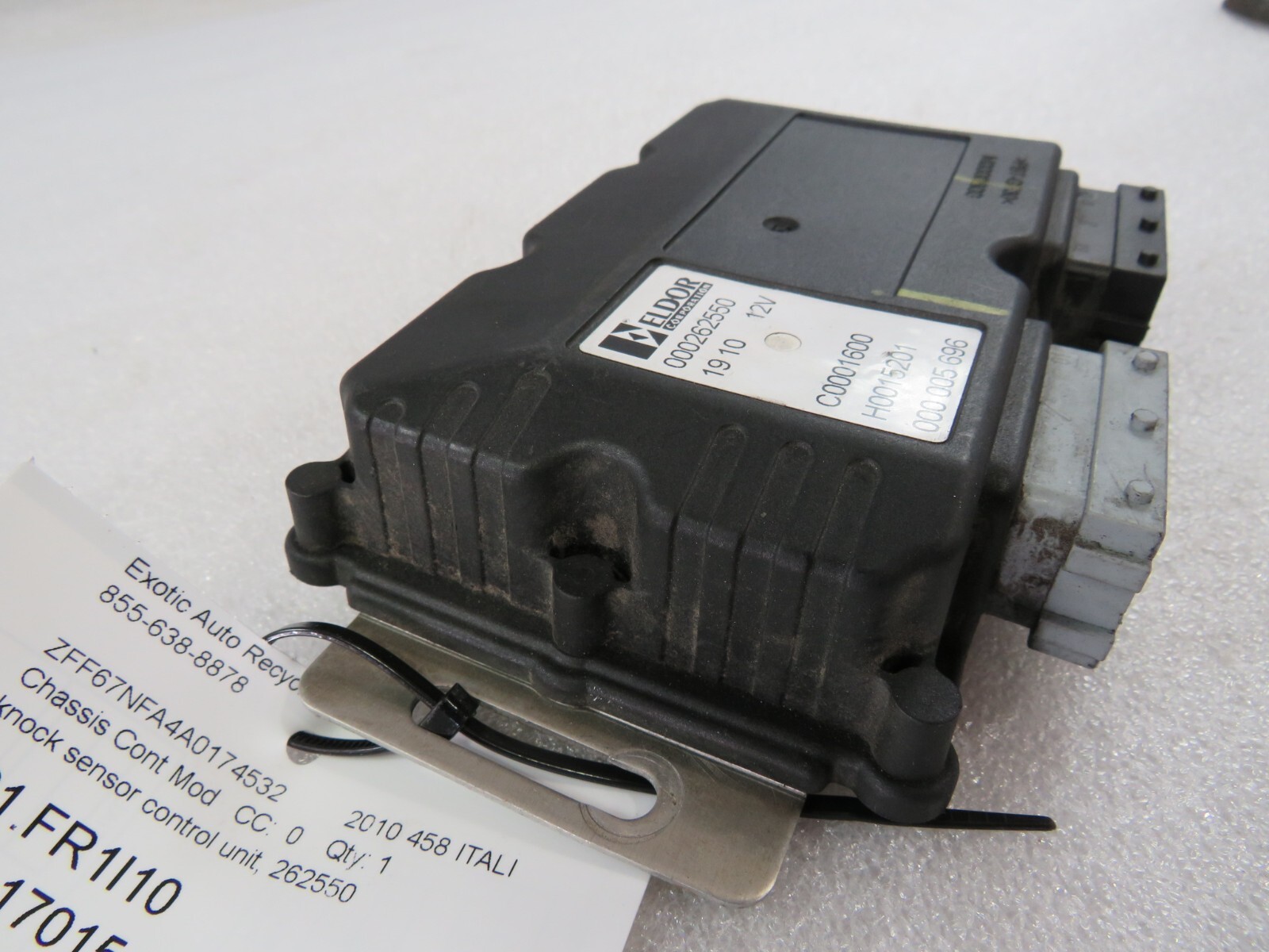 Ferrari 458 Italia, FF, Knock Sensor Control Unit, Used, P/N 262550
