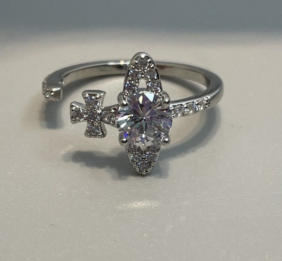 Vivienne Westwood Adjustable Freesize Open-end Silver Ring
