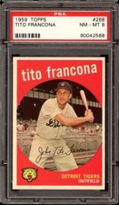 1959 Topps Baseball #268 Tito Francona PSA 8