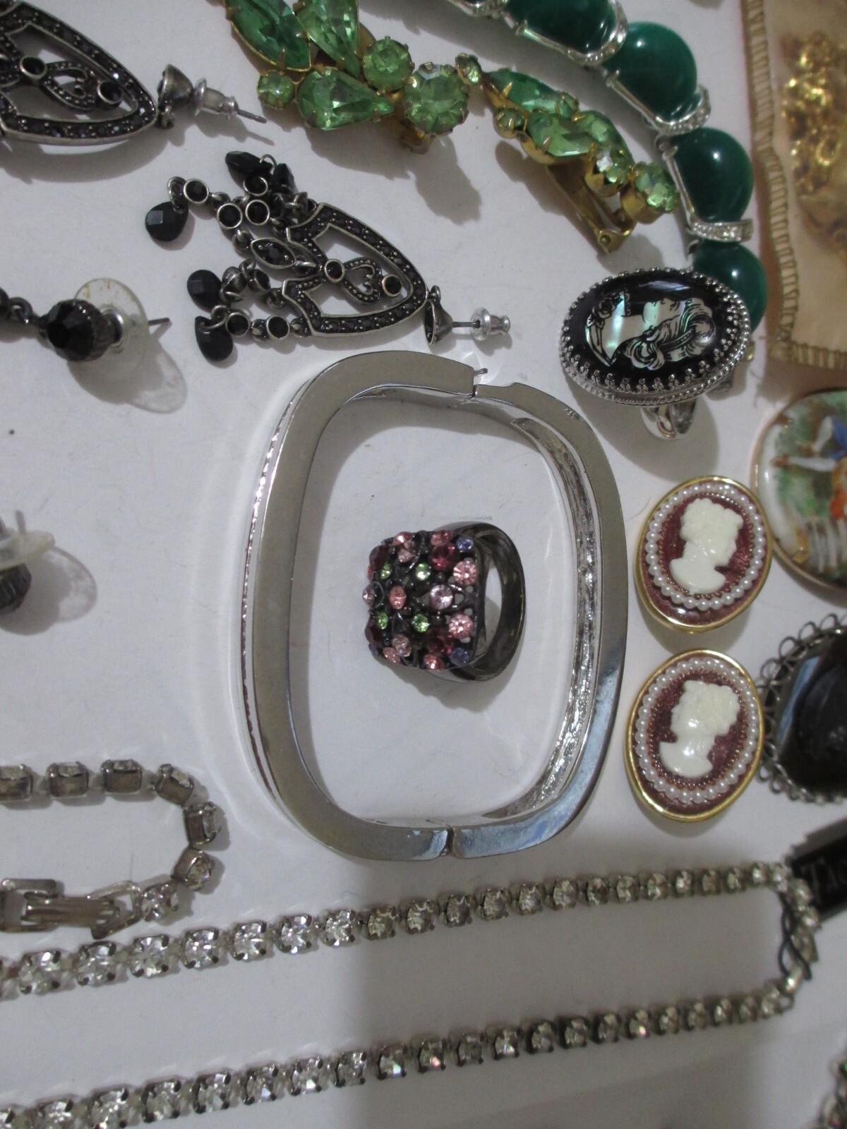 Vintage Costume Jewelry Lot Rhinestones Signed eBay