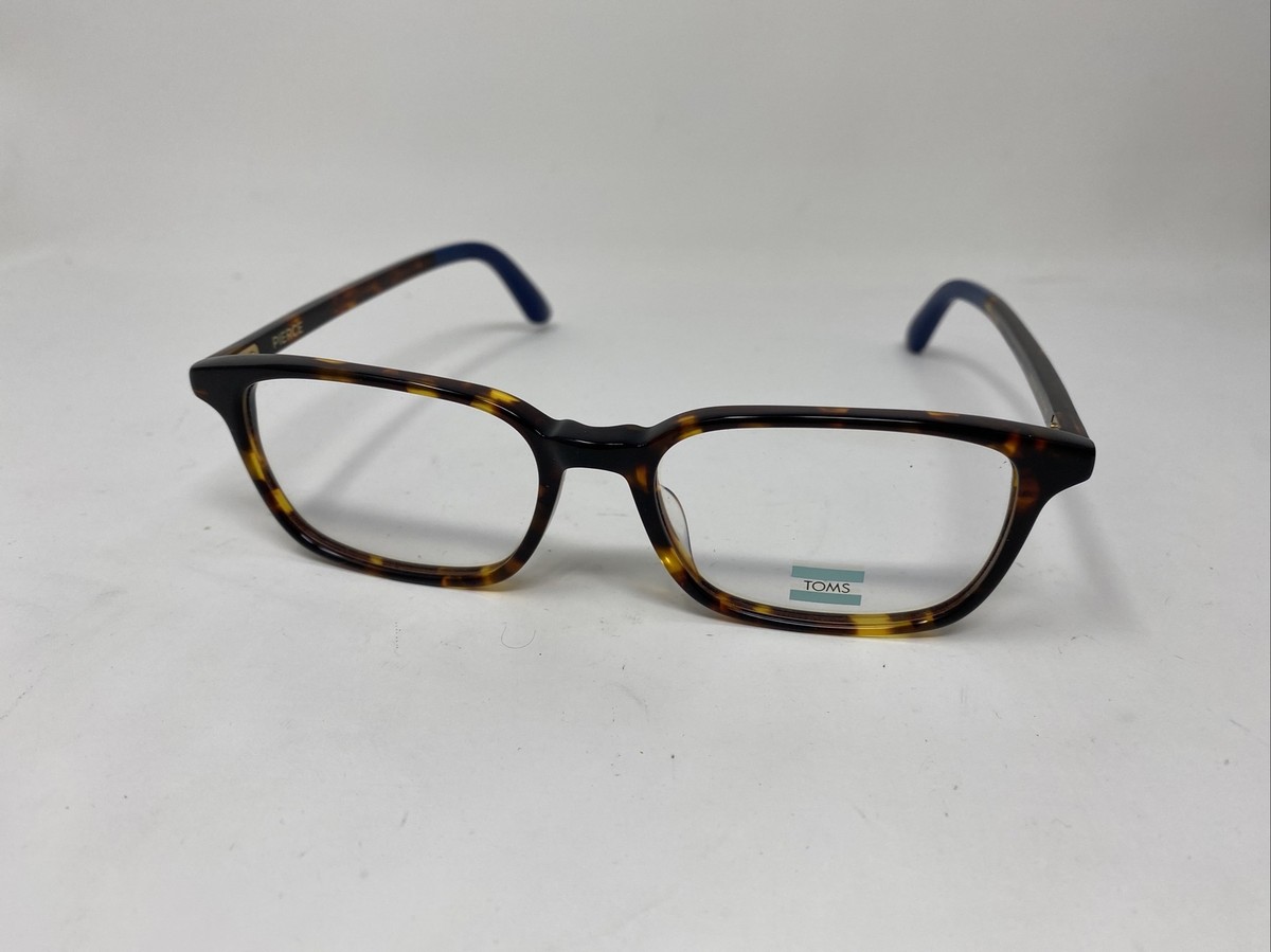 TOMS EYEWEAR PIERCE 10011968 51/17/147 GLOSSY TORTOISE EYEGLASSES FRAME !F39