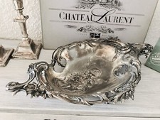 Antik wundersch&ouml;n Schale Zinn versilbert Schale Visitenkartenschale Jugendstil
