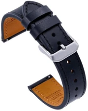 Italian Buttero Leather Watch Band - Black - 18mm, 20mm or 22mm