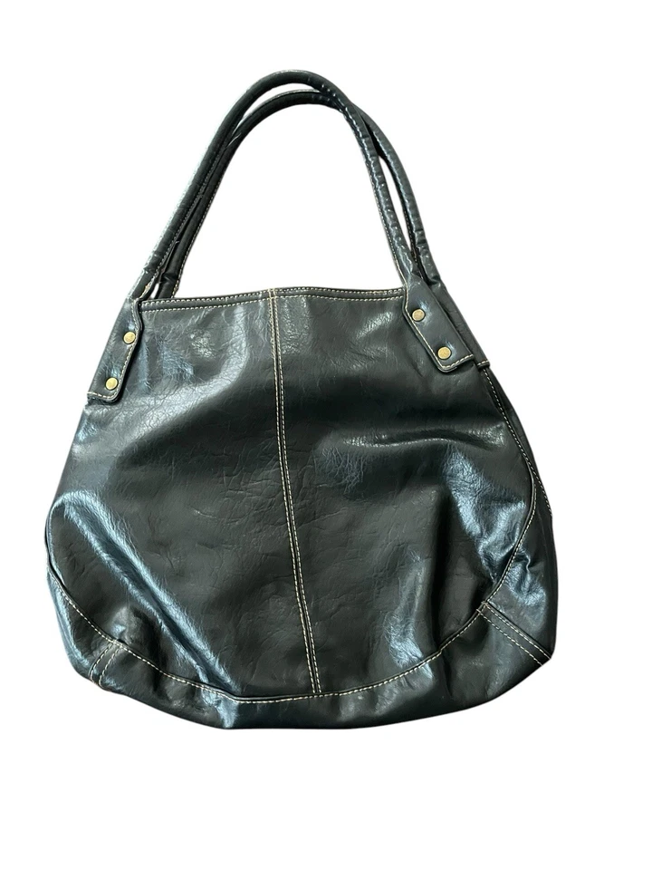 Bolso de hombro AXCESS negro de imitación de cuero años 90 Foto 2 de 4