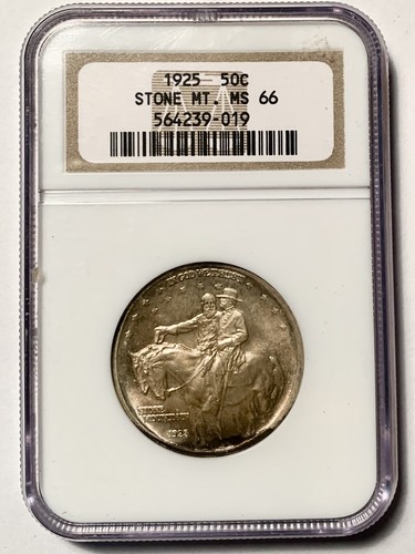 1925 STONE MOUNTAIN SILVER COMMEMORATIVE HALF DOLLAR NGC MS66 - Picture 7 of 9