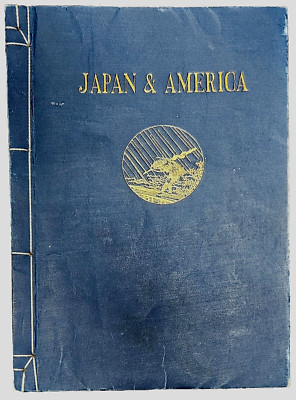 Japan & America - 1st Ed. 1921, String Binding, Folded Pages & Case