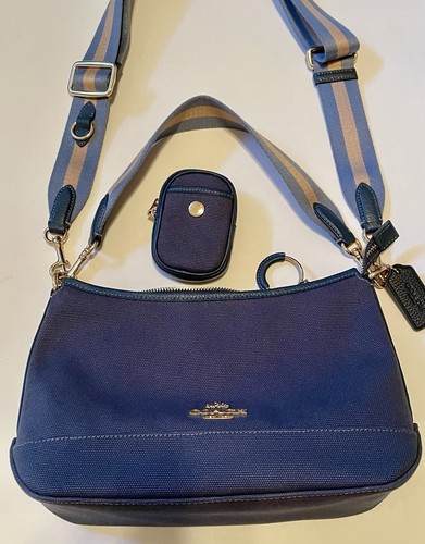 Coach Denim/Blue / Ellis Shoulder Bag Cross Body Bag 2 Detachable Straps NEW