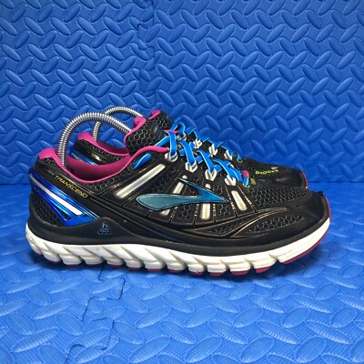 Brooks Transcend Ultimate Ride Womens Shoes Size Black Blue Running  Sneaker