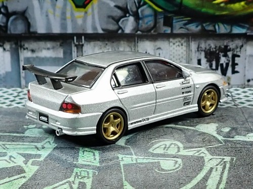 AOSHIMA / 1:64 Mitsubishi Lancer Evolution IX (Silver-Grey). - Picture 6 of 6