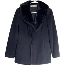Jessica By Christopher Coat Faux Fur Collar Women’s Size 6