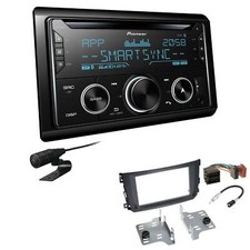 Pioneer Autoradio CD Bluetooth USB Einbauset für Smart ForTwo 2010-2015 schwarz