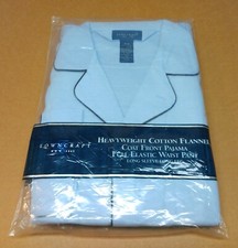 vintage Penneys Towncraft Flannel Pajamas Men's Medium Blue Long Sleeve  Leg