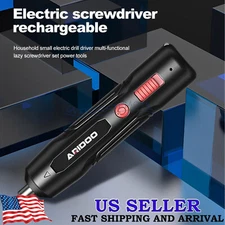 Cordless Electric Screwdriver USB Rechargeable Screwdriver Bit Power Tool USA