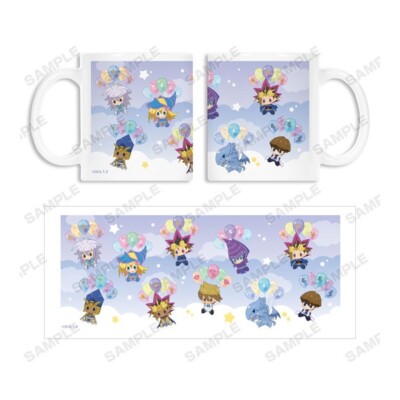Yugioh Chibi Group Clouds Japanese Import Alma Bianca Mug Anime Manga NEW