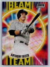 2022 Topps Stadium Club Chrome BT-10 Anthony Rizzo BEAM TEAM Wave Refractor SP!
