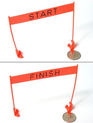 1pc Vintage 1970s TYCO START FINISH GATE Clips on All HO Slot Car Track ...