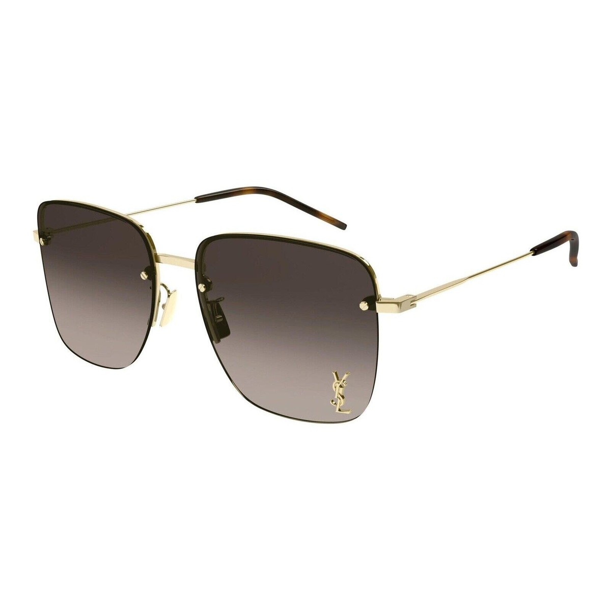 Saint Laurent SL 312 M 008 Gold Brown Gradient YSL Logo Lens