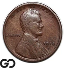 1914-D Lincoln Cent Wheat Penny, Highly Demanded VF Collector Key Date