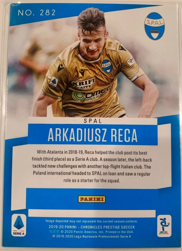 2019 Chronicles Prestige Serie A Xtra Points Orange /99 Arkadiusz Reca Rookie RC - Image 2 of 2