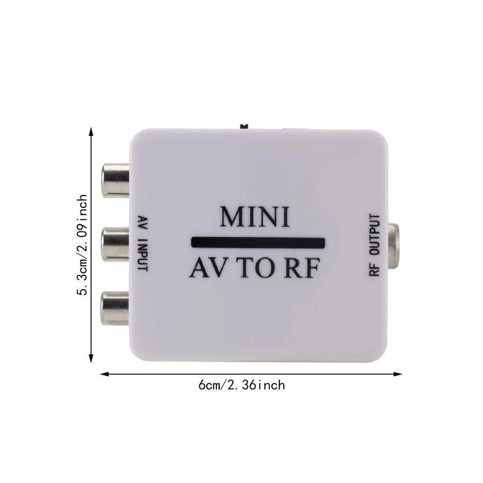 RCA / Composite A / V   Konverter RF Modulator AV   Video Adapter Weiß - Bild 3 von 4