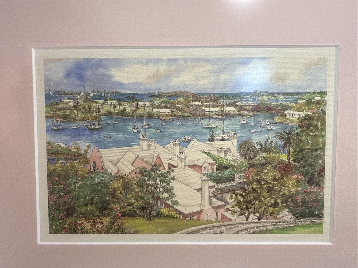 4) Vintage Sue Quarles Watercolor Framed Prints | eBay