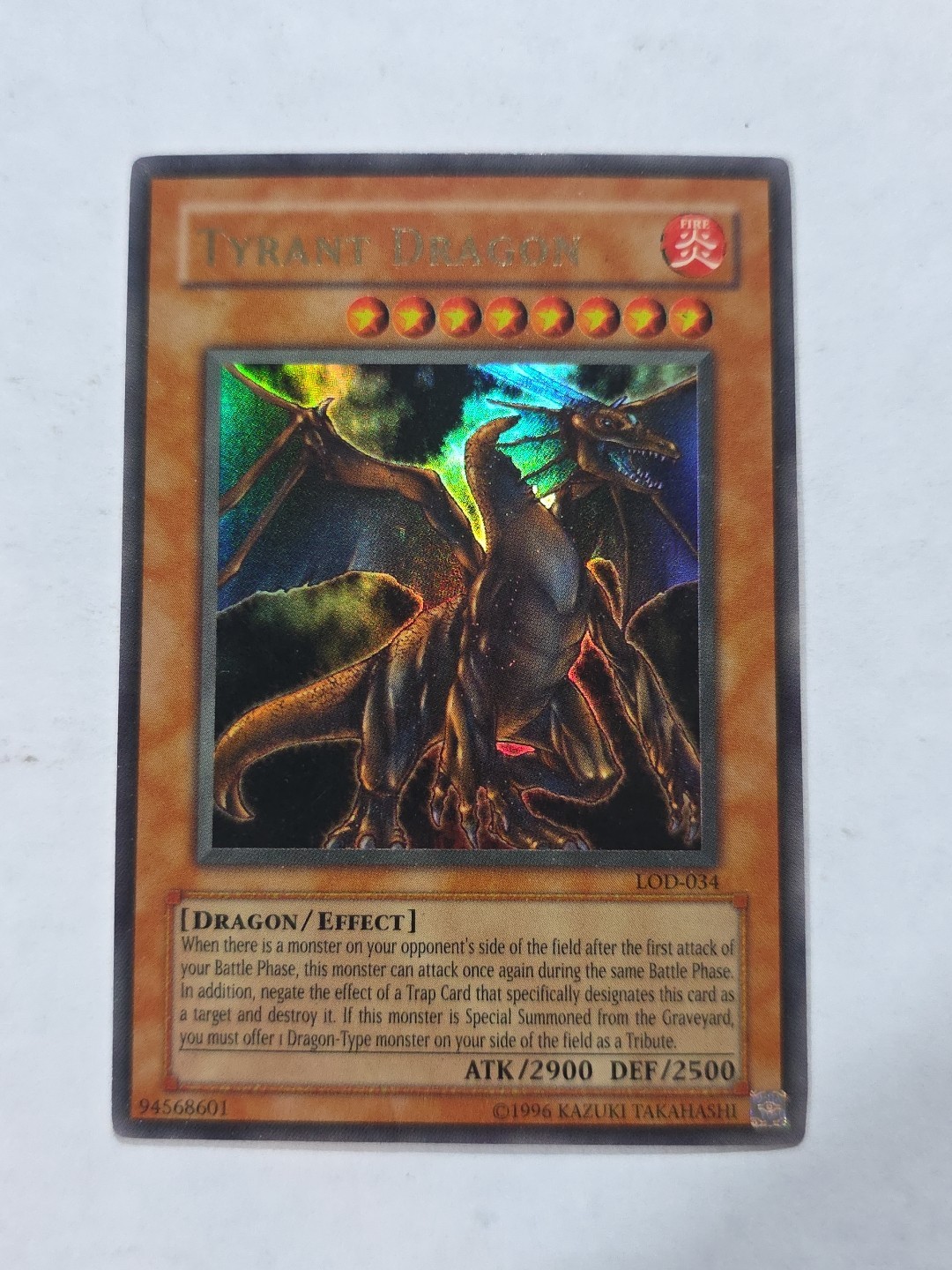 Yugioh Tyrant Dragon LOD-034 Ultra Rare HP
