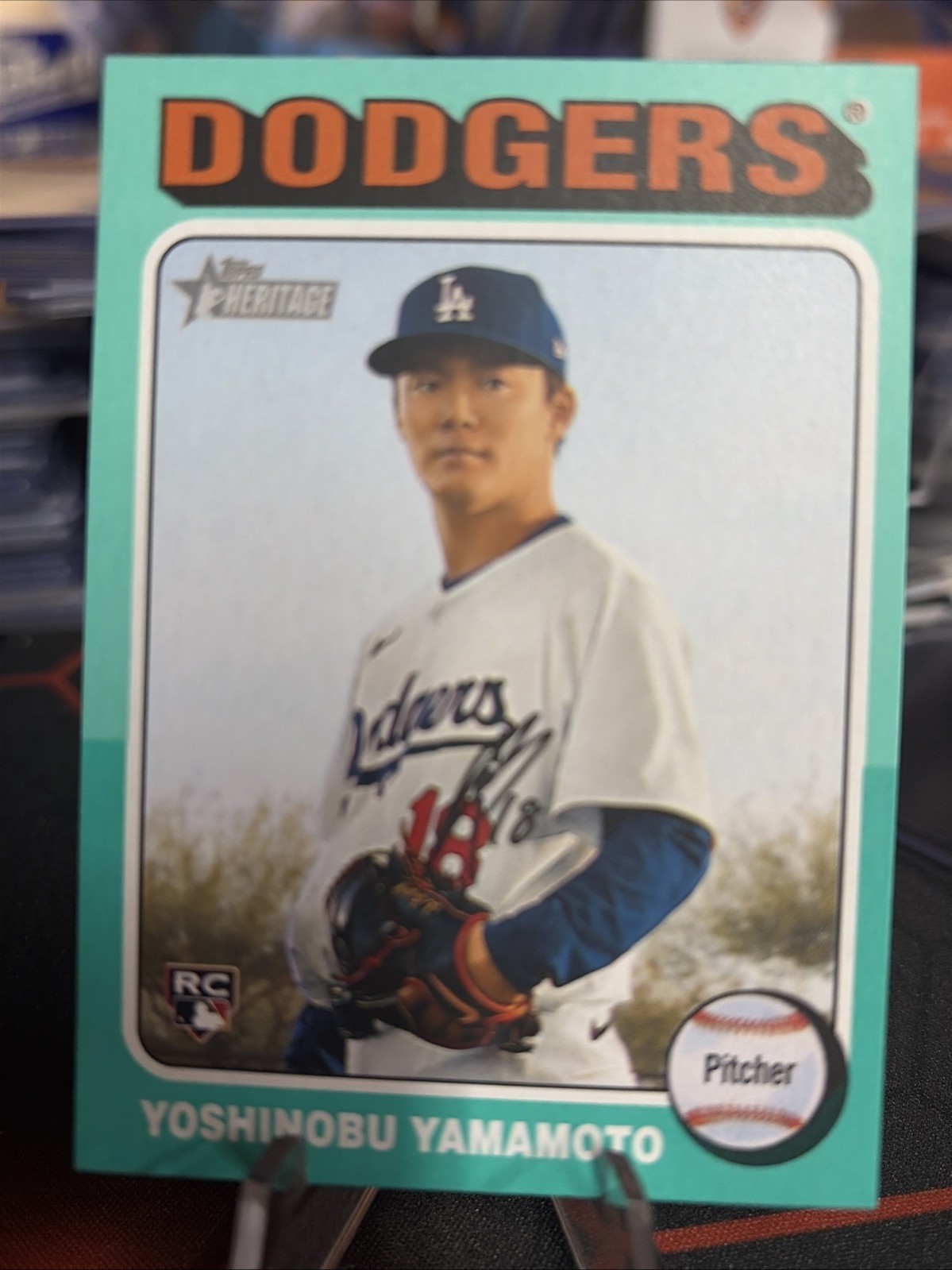 2024 Topps Heritage High Number - Yoshinobu Yamamoto #553 Aqua Border (RC)