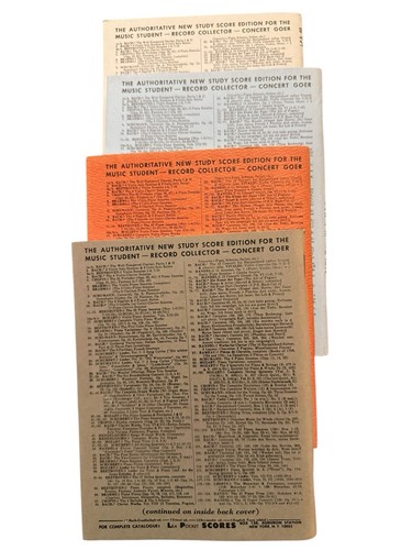 Lea Pocket Scores Lot of 4  Bach (2), Chopin, Purcell Vintage Study Scores - Picture 6 of 10