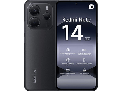 XIAOMI Redmi Note 14 5G 256 GB Midnight black Dual SIM Smartphone Handy