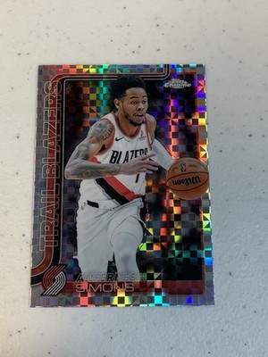 2025-26 Topps Chrome NBA X-Fractor Anfernee Simons Portland Trail Blazers #122