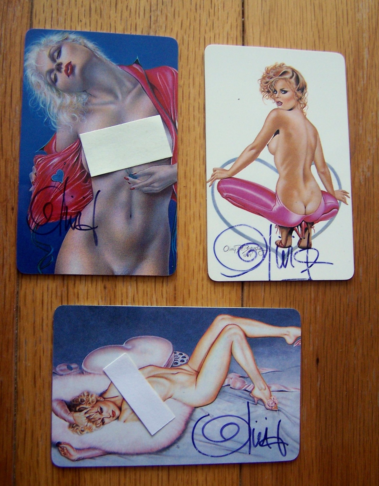Olivia De Berardinis - 3 Signed phone cards - by PATCO - NEW - LIMITED