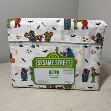 Sesame Street Halloween FULL 100 Cotton Sheet Set NEW Cookie Monster Bert Ernie