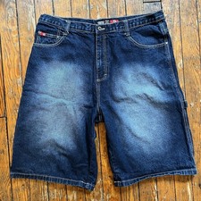Vintage Southpole Baggy Jean Shorts Jorts Mens 42 Red Tab