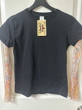 Original Tatoo'd Sleeves Shirt Unisex Size S Black 100% Cotton Made In The USA