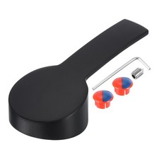 35mm Single Lever Faucet Handle Zinc Alloy for Kitchen Black 4.1" Length