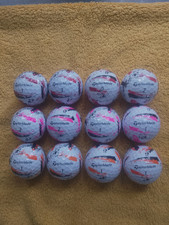 TaylorMade Speed Soft Pink / Red / Orange ink Golf Balls x 12 Perfect Condition