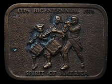 KH01122 VINTAGE 1976 BERGAMOT BICENTENNIAL SPIRIT OF AMERICA BELT BUCKLE