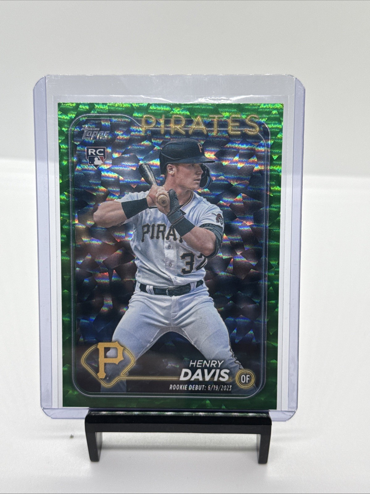 2024 Topps Update Henry Davis #US162 Green Crackle Holofoil /499 RC