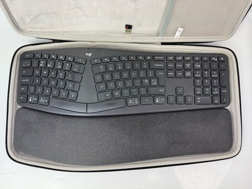 Logitech Ergo K860 Ergonomic QWERTY Keyboard & Custom Case - Photo 2/5
