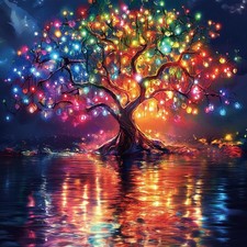 Tree of Life Diamond Painting Kits for Adults, 5D Full Round Drill DIY Diamond A