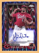 2025 Topps Chrome Rookie AUTO Blue RayWave Refractors #RAYZ Yosver Zulueta /150