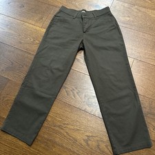 EUC Lee Chino Pants Womens Size 10P Brown Cotton Blend Relaxed Fit At The Waist