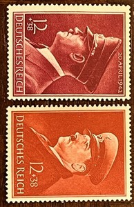 Germany Stamps Scott B190 B203 Adolf Hitler 52nd 53rd Birthday Lot