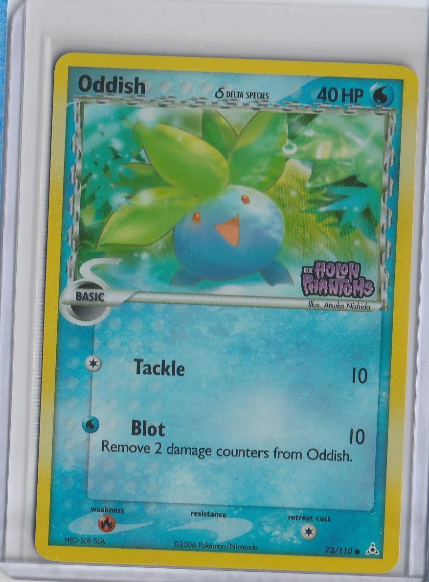 ODDISH 73/110 COMMON Holon Phantoms Pokemon R. Holo STAMPED NM