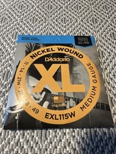 D'Addario XL 11-49 Medium (Wound 3rd) Electric Guitar Strings - EXL115W