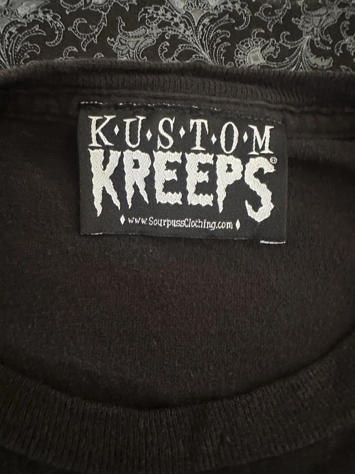 Camiseta Kustom Kreeps M, excelente. Ropa Sourpuss. Tatuaje, moto usada en excelente estado Foto 3 de 4