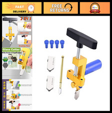2-in-1 Manual Tile Cutter Tool with Breaking Pliers - Glass Ceramic Cutting To